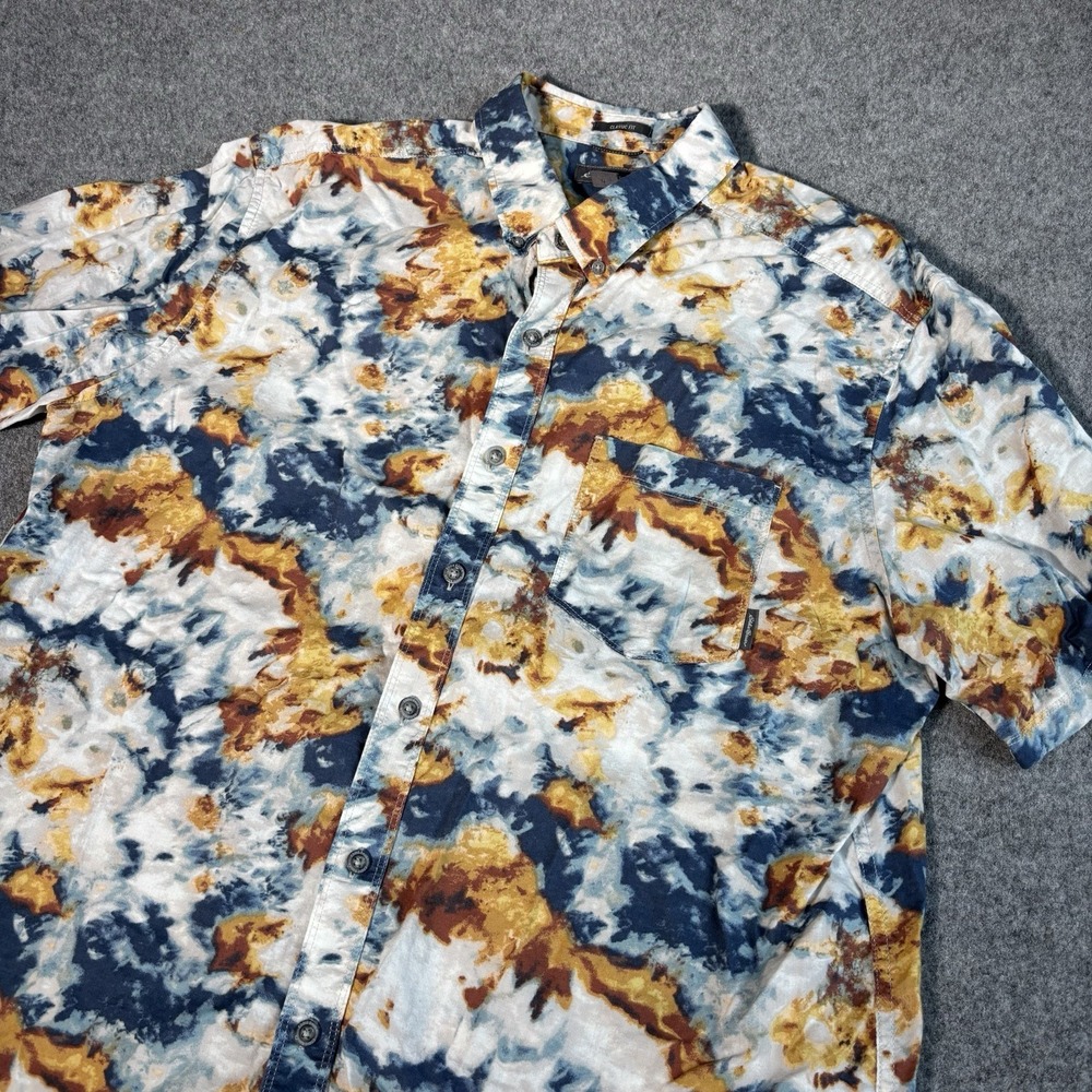 Eddie Bauer Shirt Mens TXL Tall Classic Fit Button Up Abstract Pattern Casual